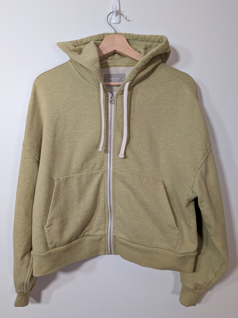 Everlane Women's Organic Cotton Zip Up Hoodie Medium